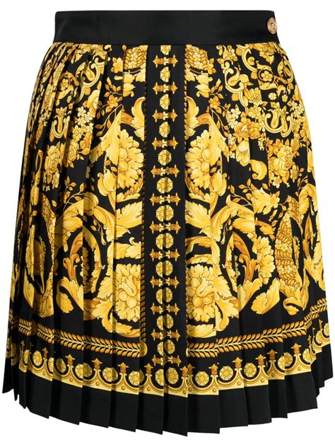 baroque versace t shirt|Versace baroque pleated skirt.